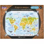 Деревянный пазл "Детская Карта Мира" Деревянный пазл "Детская Карта Мира" картинка 372643 - МосИгра